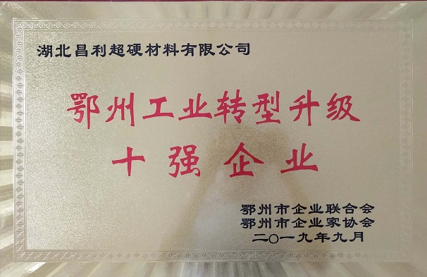 熱烈祝賀湖北昌利公司榮獲鄂州工業(yè)轉(zhuǎn)型升級10強企業(yè)、董事長龍其準榮獲“鄂州工業(yè)優(yōu)秀民營企業(yè)家”稱號